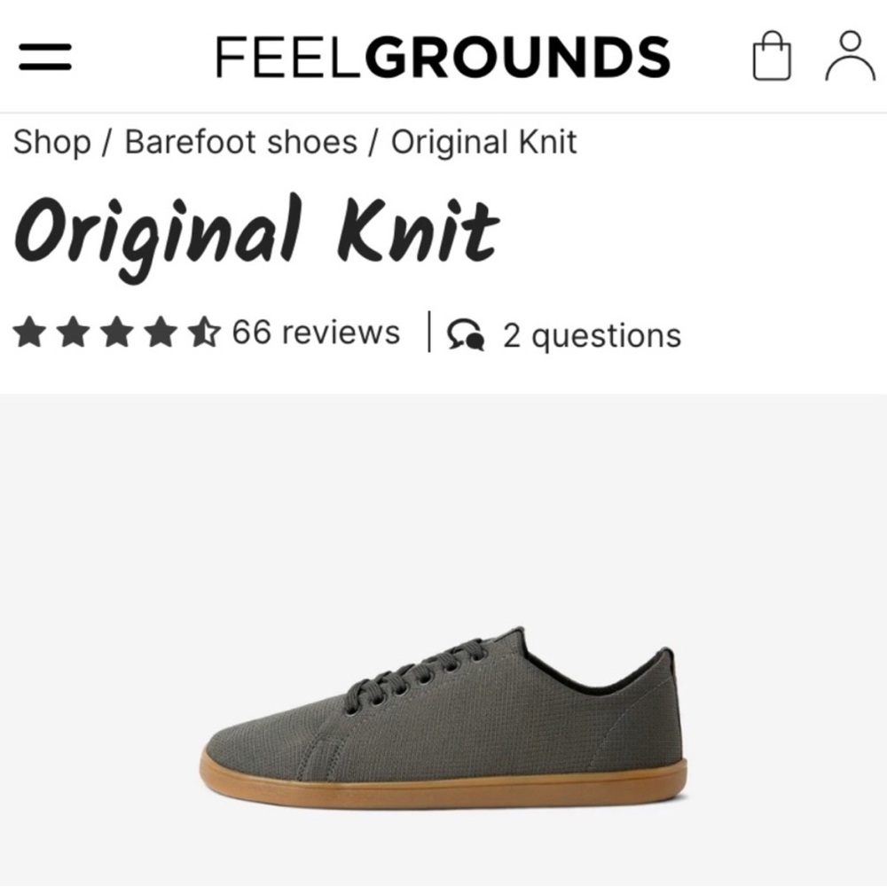 Feelgrounds Original Knit Barefoot Size US W11/M9